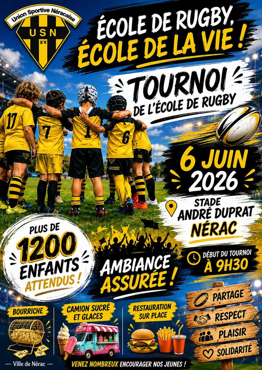 6 JUIN TOURNOI DE L' ECOLE DE RUGBY