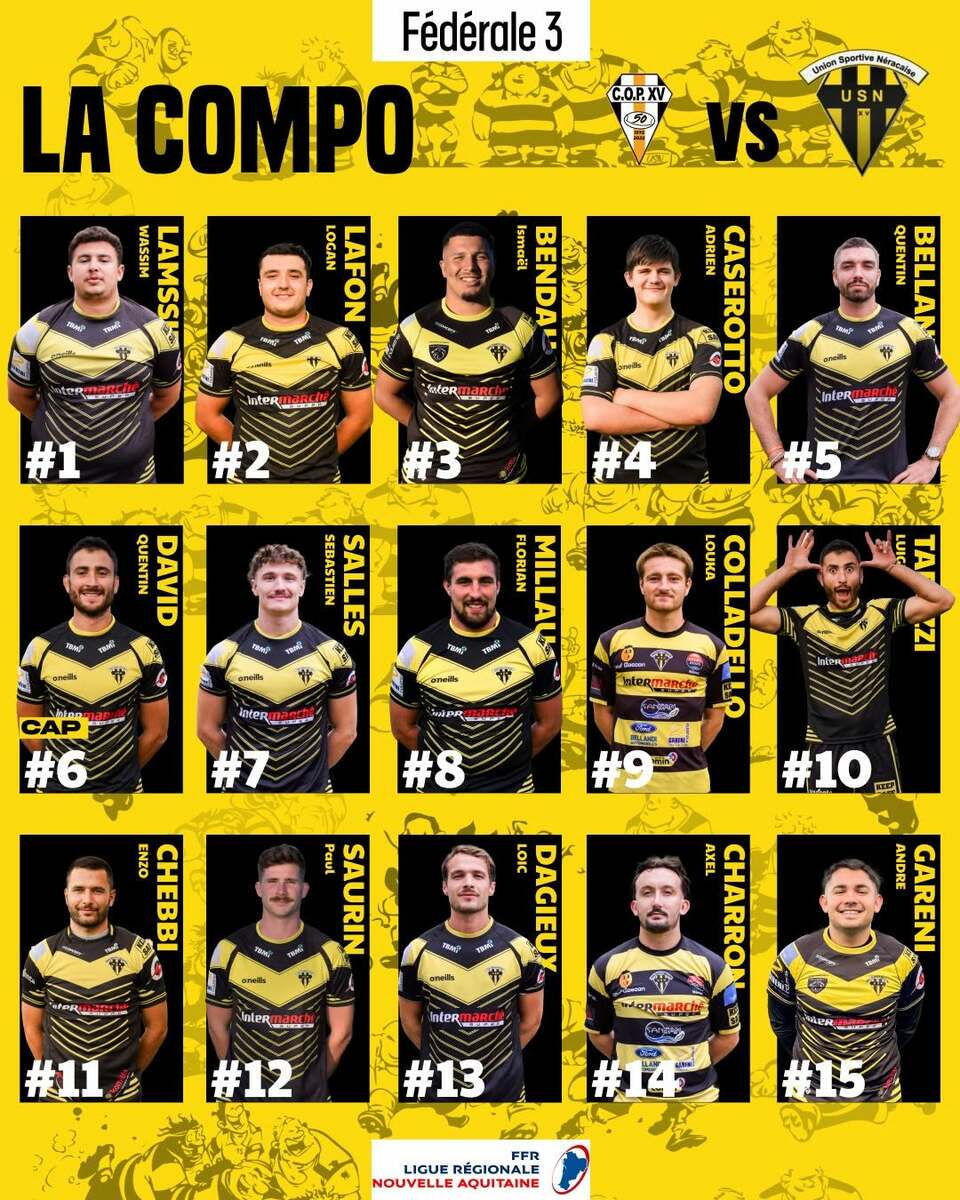 COMPOSITIONS DE L'EQUIPE SENIORS M1