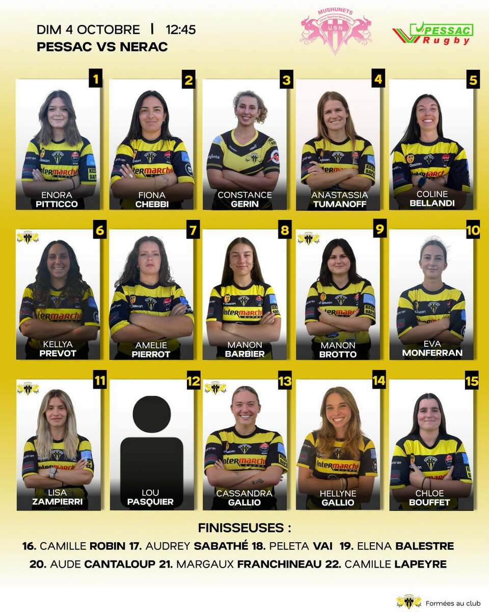 COMPOSITION EQUIPE SENIOR FEMININE