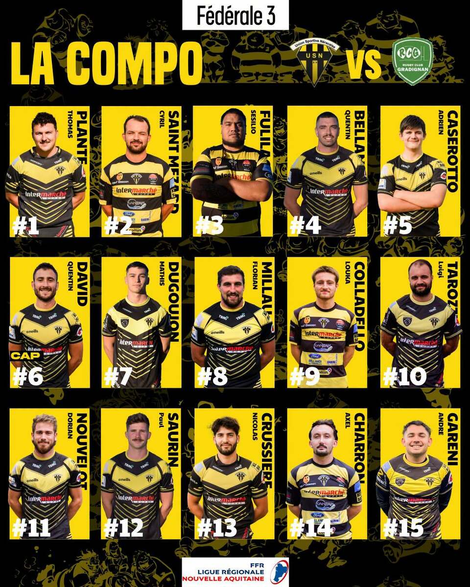 COMPOSITIONS DE L'EQUIPE SENIORS M1