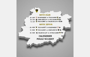 CALENDRIER MATCH ALLER RETOUR CADET REGIONAL