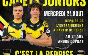 ENTRAINEMENTS DES CADETS ET JUNIORS