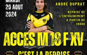 ENTRAINEMENTS CADETTES M18F