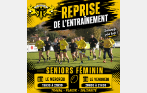 ENTRAÎNEMENTS DES SENIORS FÉMININES