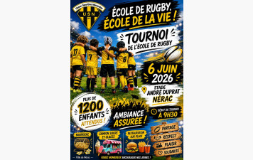 6 JUIN TOURNOI DE L' ECOLE DE RUGBY