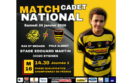 MATCH DAY CADETS JUNIORS CADETTES