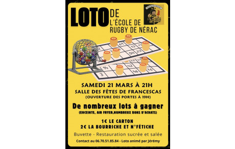 LOTO DE L' ECOLE DE RUGBY