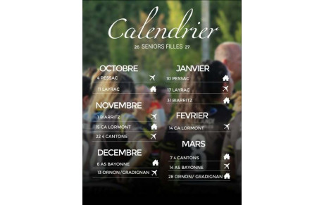 CALENDRIER DES MUSHUNETS