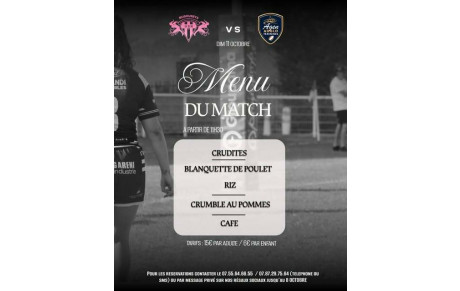 REPAS AVANT MATCH FEMININE
